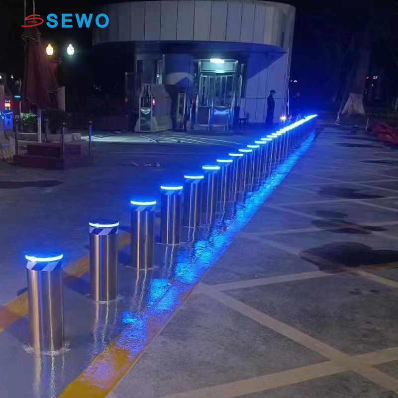 Stainless Steel Hydraulic Rising Retractable Bollard with Buried Structure and 600mm Height