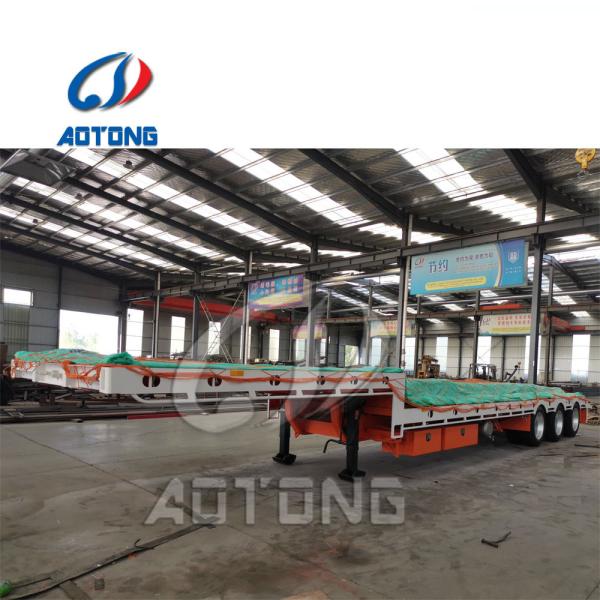 Air Suspension 3 Axle Drop Deck Low Bed Semi-Trailer 14600mm Length for