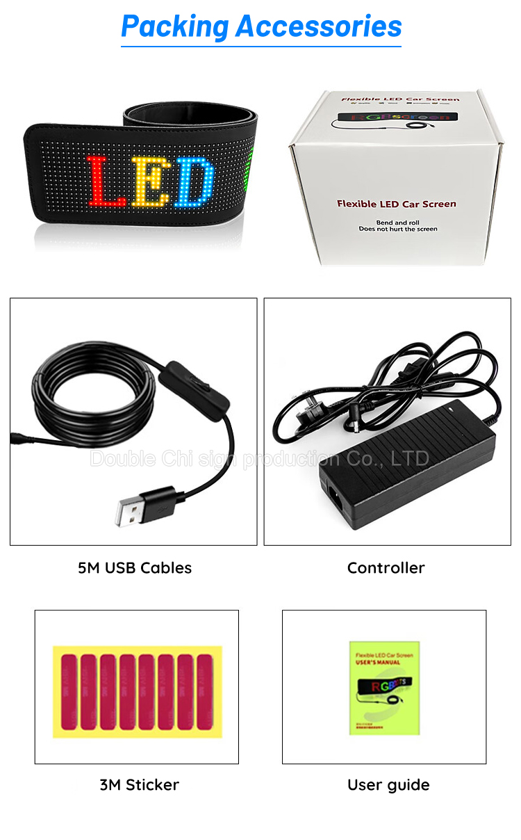 Customizable LED Store Car Sign with App Control 5mm Pixel Pitch Panel Size 672x122mm