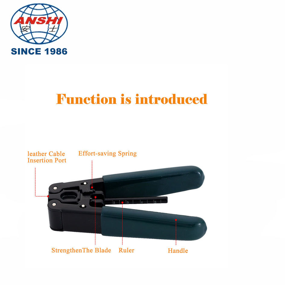 Optic Fiber Ftth Cable Stripper Hand Tools Series Drop Cable Stripper