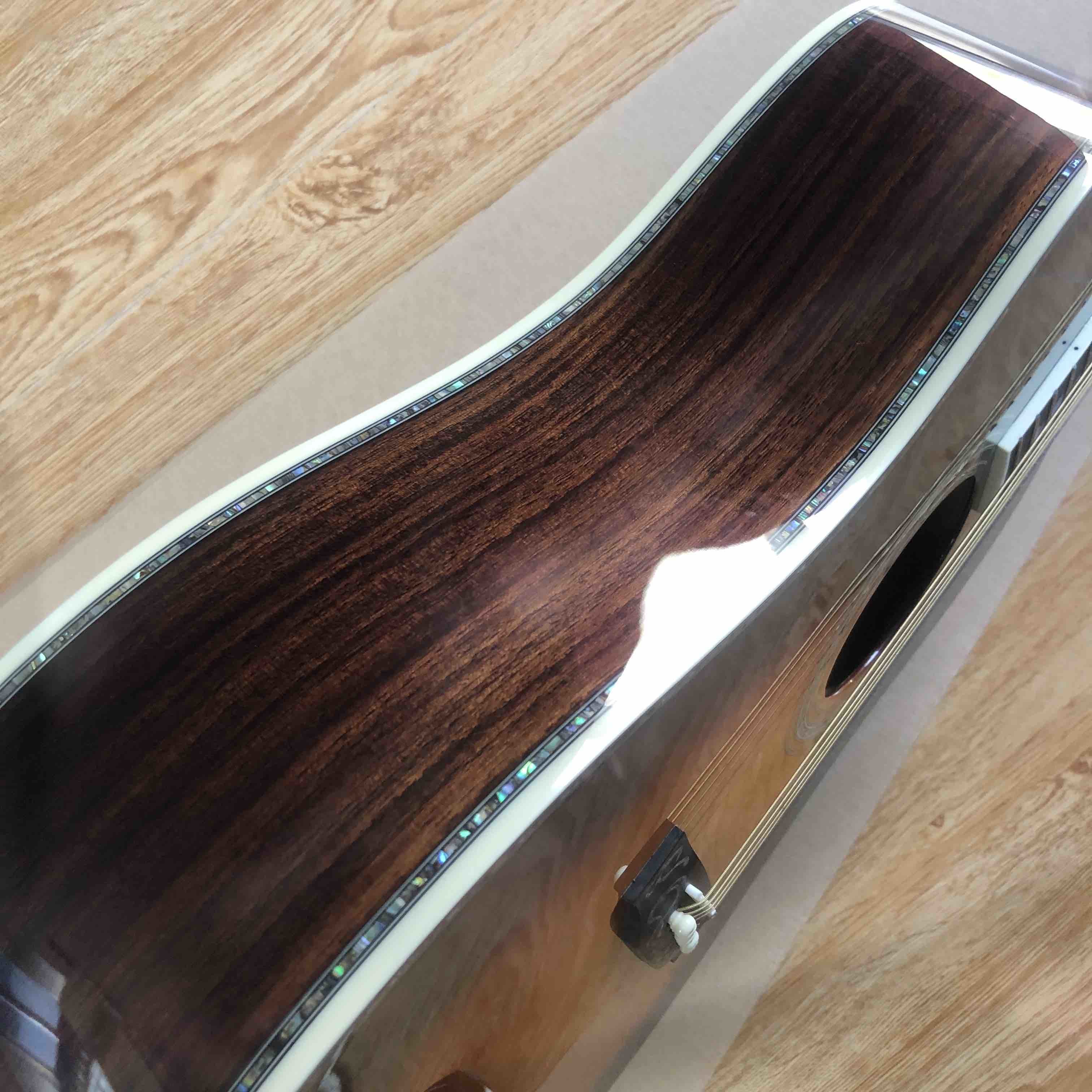 Custom Sunbrust Solid spruce top Tree Abalone inlays 41 inch 45D style acoustic guitar free shipping