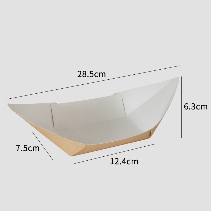 Square Custom Double Compartment Kraft Paper Box for Food Oil Proof and Eco-Friendly