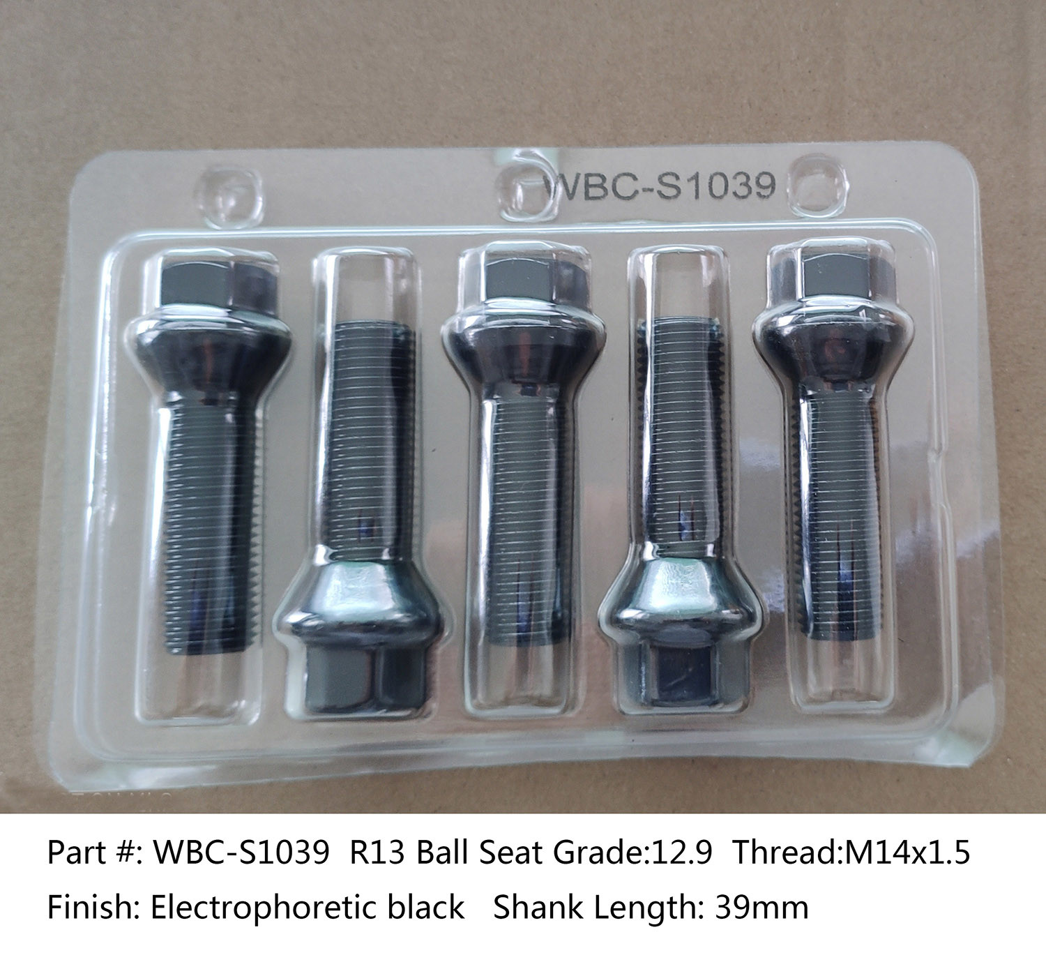 Shank 42mm Grade 12.9 M14x1.5 Extended Wheel Bolts For VW & AUDI
