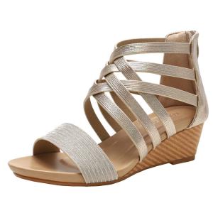 Wholesale BS120 Slope Heel Roman Sandals Women'S New Bohemian Ethnic Style Retro Open Toe Holiday Travel Women'S Shoes from china suppliers