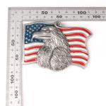 3D Eagle Antique Silver Zinc Alloy American Flag Belt Buckle With Soft Enamel
