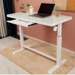 Electric Height Adjustable Desk Metal Iron Modern Design Wireless Charger Glass