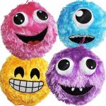 Unisex 6" Purple Furry Monster Plush Round Ball Stuffed Animal Toy Alien PVC