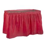 Burgundy Polyester Banquet Table Skirts For Commercial Events Decorations