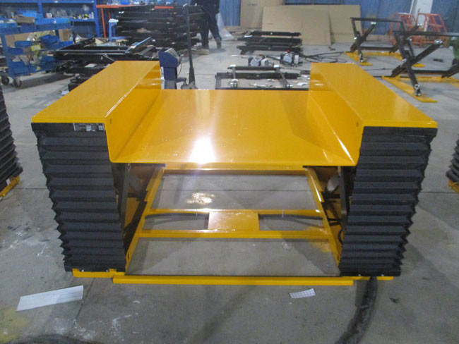 low profile electric hydraulic scissor lift table 1000kg 2000 lb with Explosion-Proof Valve