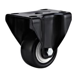 Wholesale light duty 2&quot; rigid black PU caster , 2.5 inch, 3 inch PU castor, small fixed caster, lacque caster from china suppliers