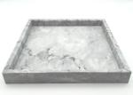 Decorative Square Serving Tray White With Vein Durable Moisture Resistant