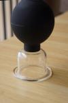 4 Pieces Black Glass Face Cupping Therapy Set Silicone Vacuum Facial Massage