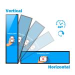 Super Slim Stretched LCD Screen , Ultra Wide Stretched Bar Display For Markets
