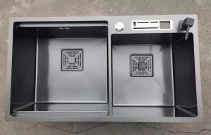 Wholesale Shallow Stainless Steel Single Bowl Sink Stepped 304 Kitchen Double Trough High And Low Basin from china suppliers