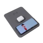 FCC Office PU Leather Mouse Pad Mobile Phone Wireless Charging