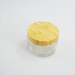 200g Glass Cream Jar With Bamboo Lid for Product Body Butter in any color you