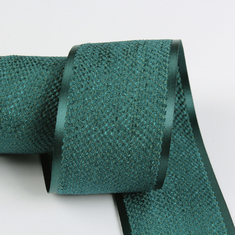 Korea Polyester Cotton Velvet Ribbon 10mm-40mm Green Velvet Wired Ribbon