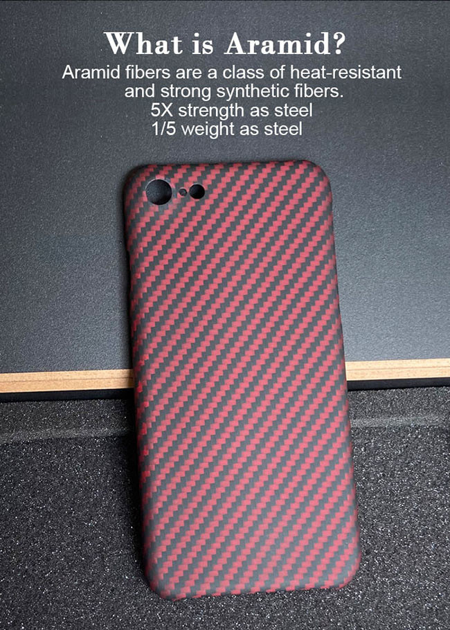 Lightweight Camera Protection Full Cover Aramid Fiber iPhone SE Phone Case