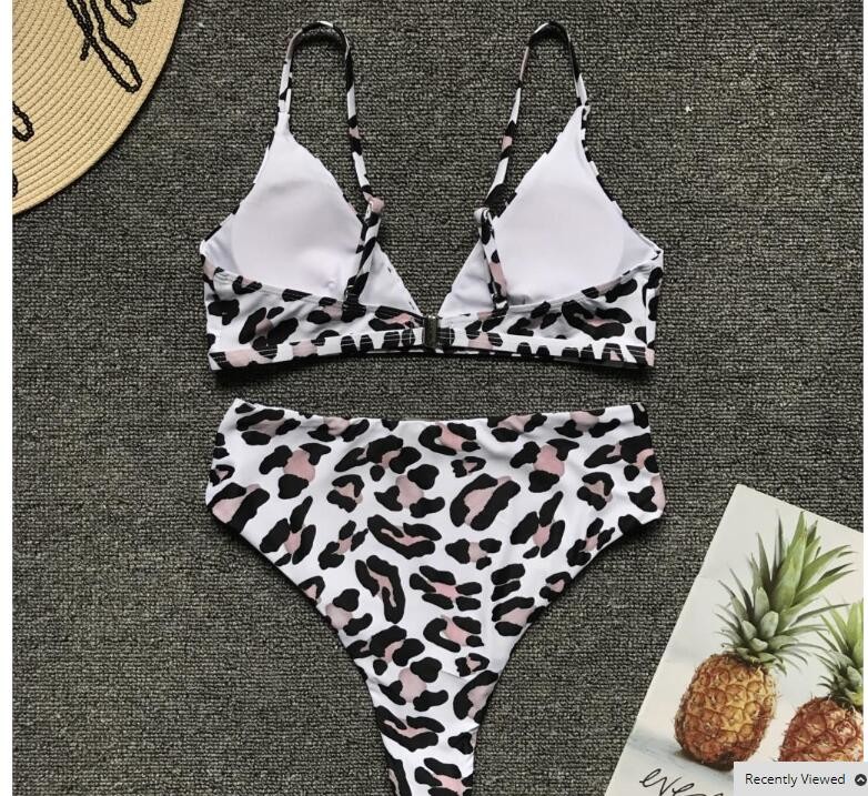 Womail Alluring Biquini Leopard Printed Bikini Push-Up Padded Swimwear Women's