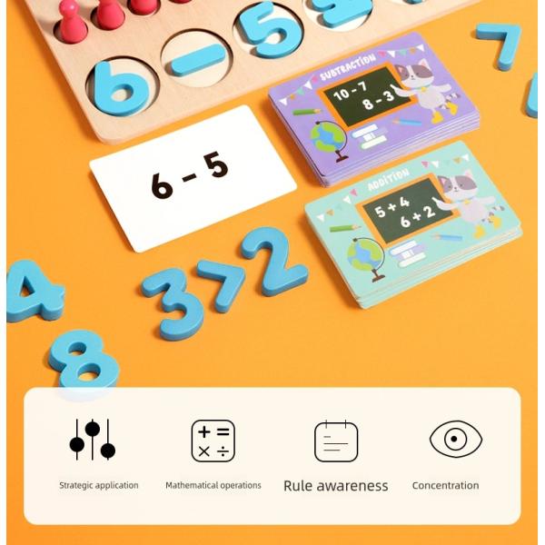 Children's Early Education Wooden Digital Arithmetic Doll Parent-child Interactive Educational Toys