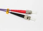 SC - LC Fiber Optic Jumper Cables Violet / Purple OM3 50/125 Cable