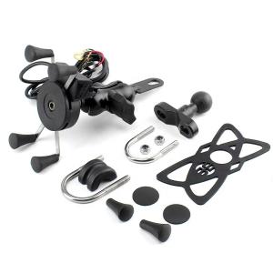 Wholesale Navigation Two Wheeler Mobile Holder , FCC 5V 2A Dirt Bike Iphone Mount from china suppliers