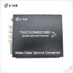 4Ch Single Mode media Video Over Fiber Converter AHD/HDCVI/HDTVI/CVBS With FC