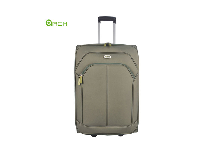 600d Polyester Trolley Case Luggage Bag with One Big Front Pocket and Skate Wheels