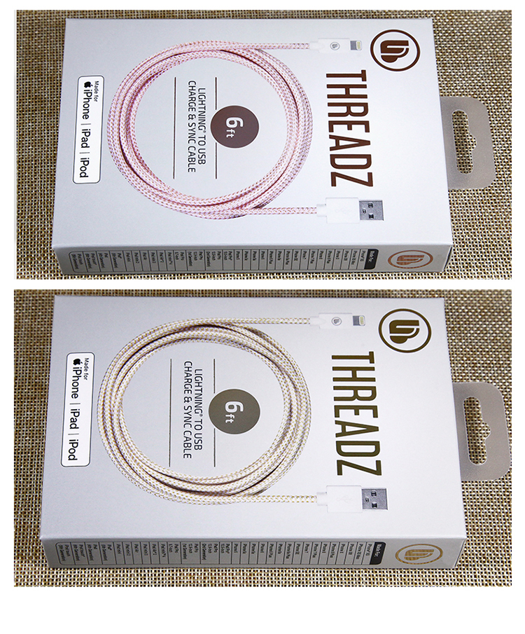 Printed Paper APET Mobile USB SYNC Data Cable Packaging Box Design