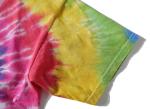 Customized high quality cotton short sleeve o neck street hand dyed Rainbow t