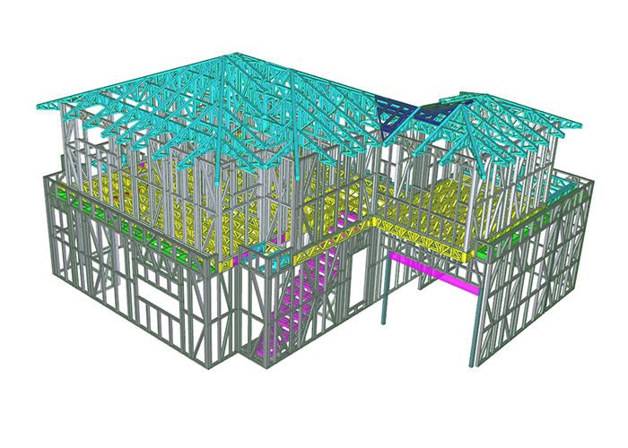 Prefab Light Gauge Steel Frame House 2nd Floor 3 Bedroom For Townhouse Project