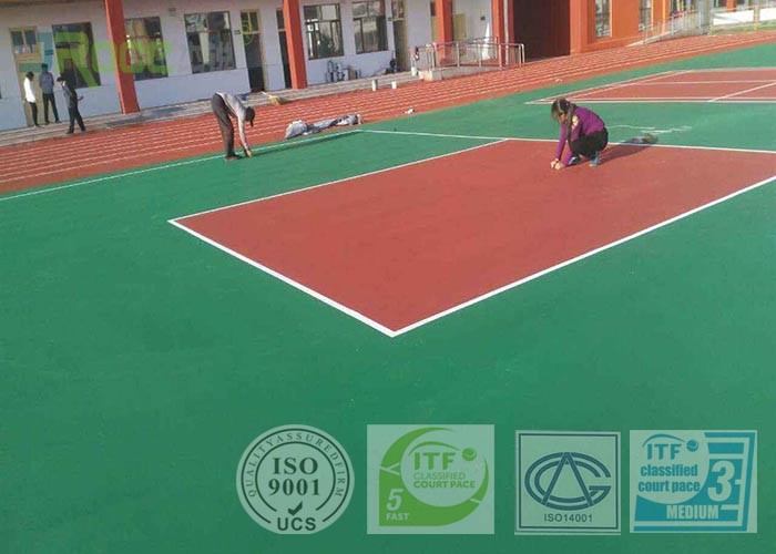 Silicon PU Outdoor Sports Field Surface Solvent Free With Outdoor Cushion Effect