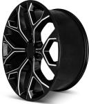 22 GMC Replica Snowflake Wheels Black Milled Rims Yukon Sierra Tahoe Silverado