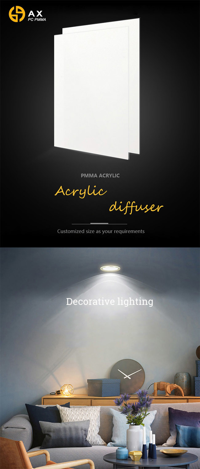 Impact Resistant 0.8mm Acrylic Light Diffuser Sheet