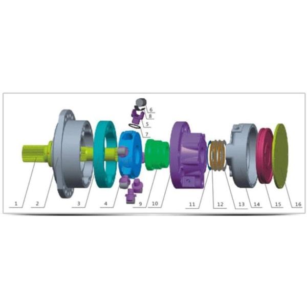 MK04 MK47 Radial Piston Hydraulic Motor Mutiple Type For Mining Machinery