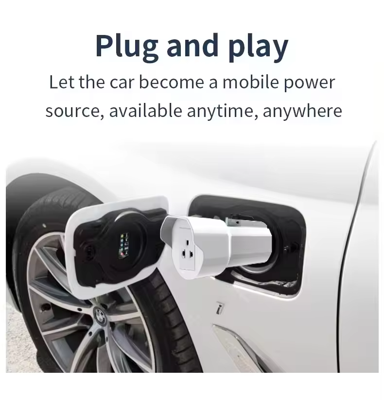 3.5kw 16A Type1 v2l Car Electric Vehicle EV Connectors Charging Adapter with AC Output Current and PC Copper