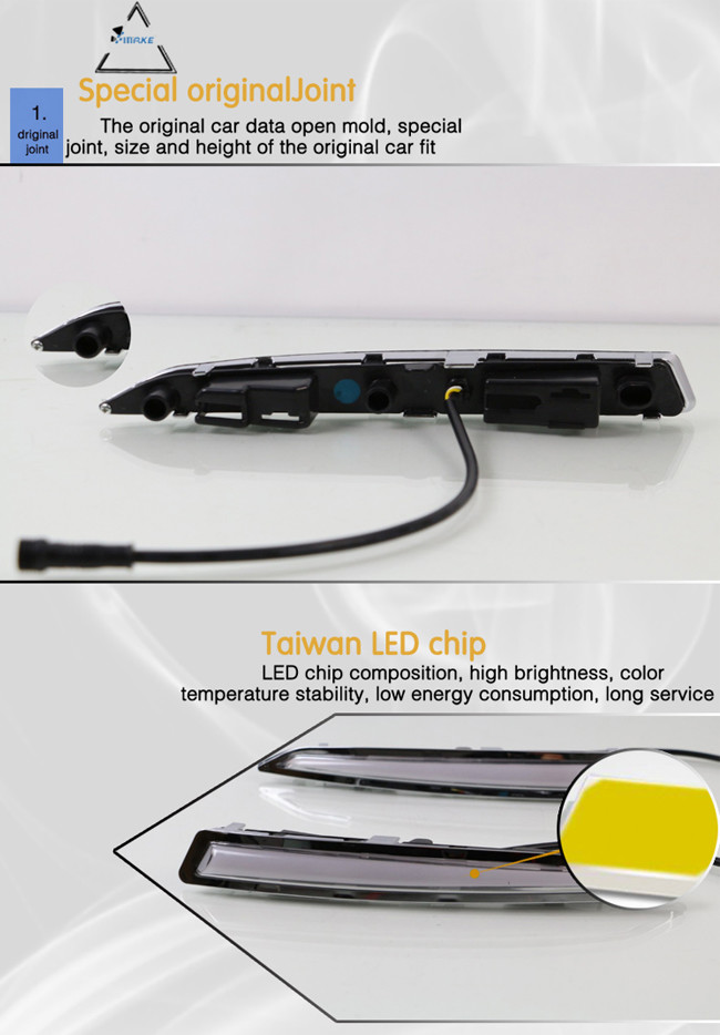 Ford Kuga Escape LED Daytime Running Light Bright DRL Car Light Accessories