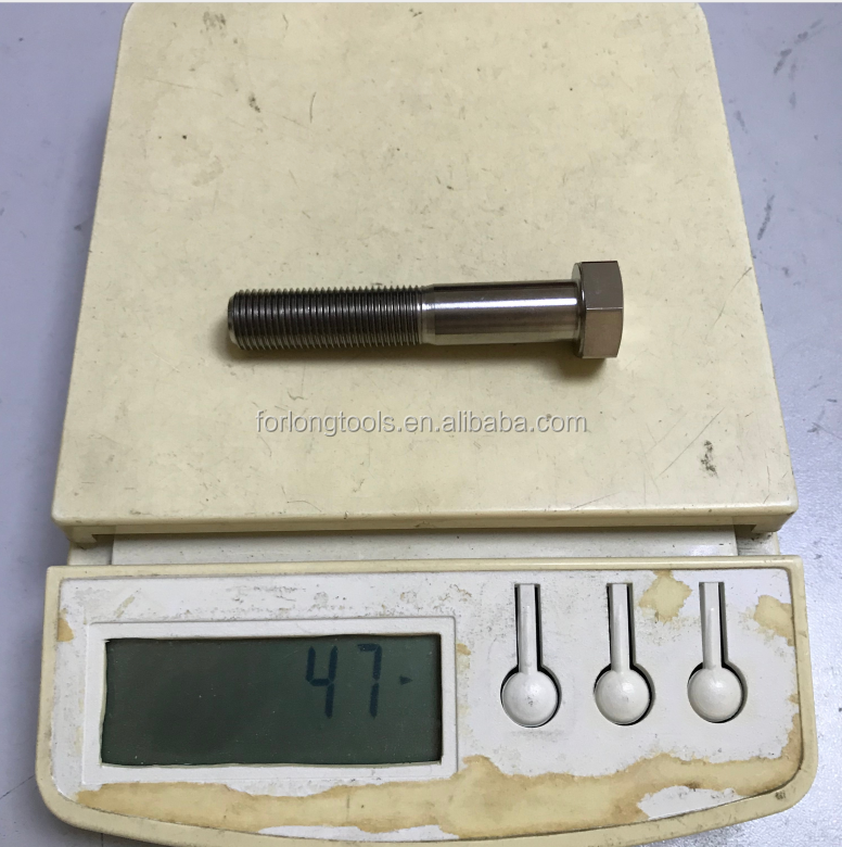 ISO Standard 1/2-20*2.75 Inch Titanium Hex Head Bolt for Sprint Car in Imperial Measurement System Natural Colour