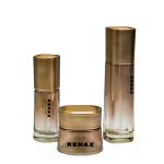 Wholesale Gold-plated Cap Gradient Glass Cream Jar Lotion Bottle Cosmetics Empty
