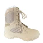 Mesh Lined Oxford Cloth and Genuine Leather Men's Walking Boots for Outdoor