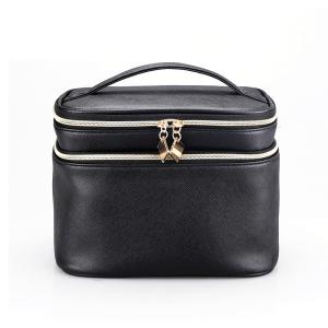 Wholesale Waterproof PU Leather Cylinder Bucket Makeup Bag With Mirror from china suppliers