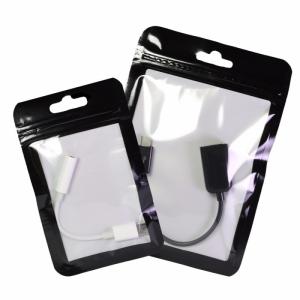 Wholesale One Side Clear Bag Pearlized Film Plastic Pouch USB sack Hairpin Packing White BOPP Pearl Film Bags from china suppliers