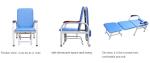 Multifunction Medical Folding Chair , PVC Anti Water Hospital Sleeper Chairs