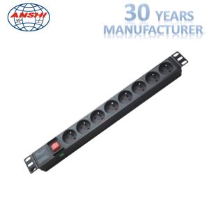 Wholesale 16A 3 Pin Universal Power Strip PDU Extension Socket 220 - 250V Rated Voltage from china suppliers