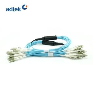 Wholesale 24 Fibers OM3 Fiber Optic Patch Cord Break-out Cable Branch OD 2.0mm LC-LC Multimode Aqua from china suppliers