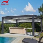Waterproof Windproof Motorized Aluminum Pergola For Garden And Outdoor Swimming