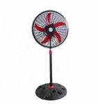 Energy Saving AC Stand Fan 18 Inch Black And Red Color With Wide Plastic Grille