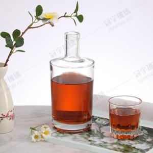 Wholesale Base Material Glass Body Material Whiskey Bottle 500ml 750ml with Cork from china suppliers
