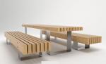 Luxury Garden Furniture Dining Table Set with Bench Chair Garden wood Table