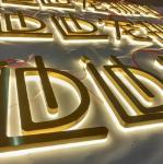 Stainless Steel Acrylic Billboard with Luminescent Characters and Outdoor Door